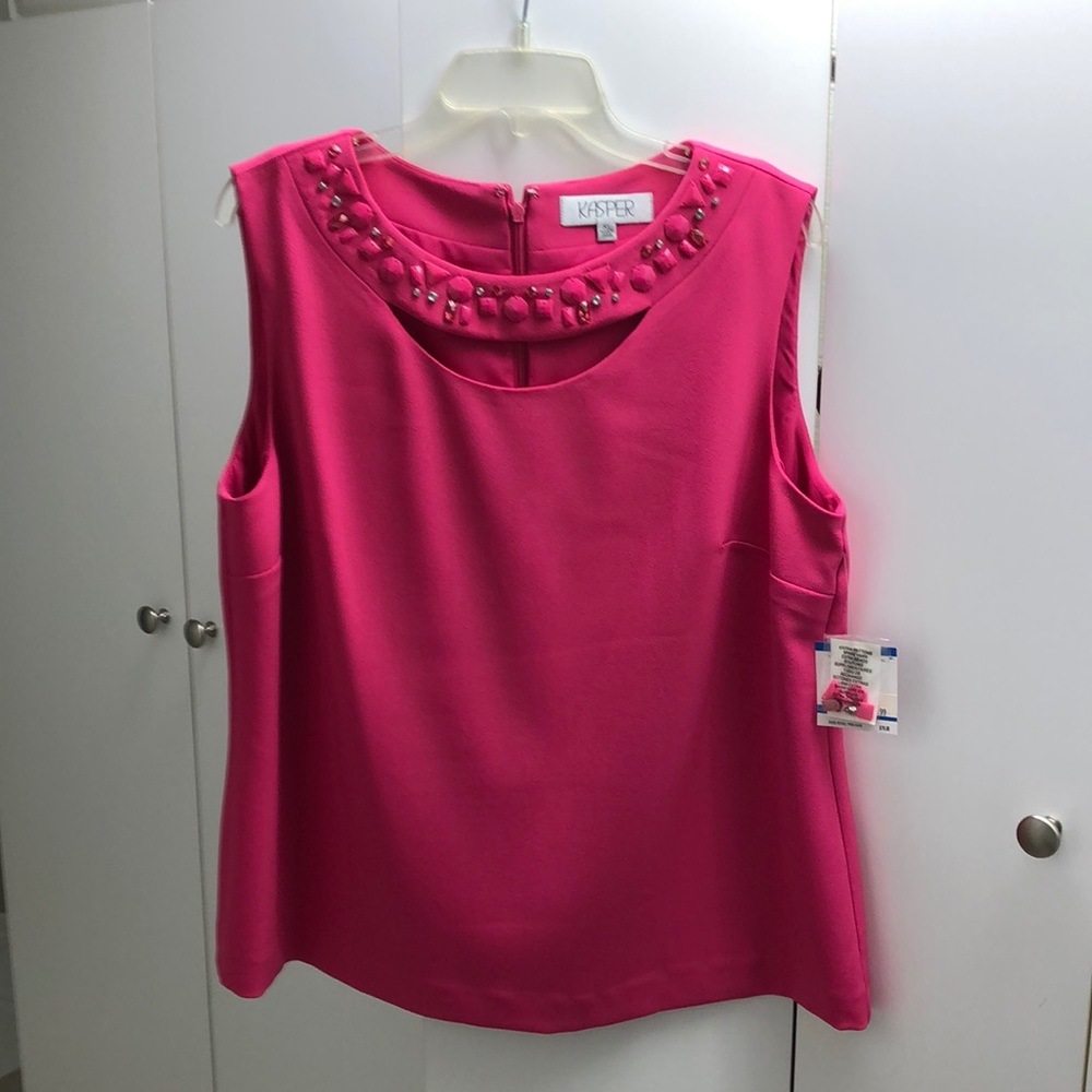 KASPER NWT PINK BLOUSE XL
